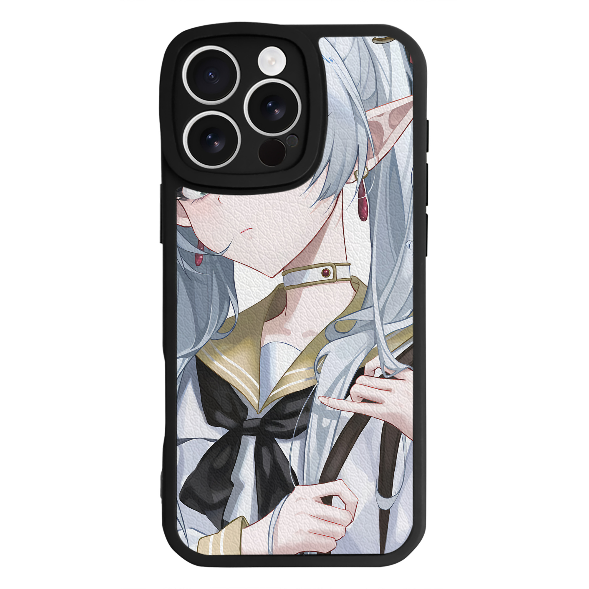 （画像用） 葬送のフリーレン Frieren 【iPhone 16シリーズ対応】シリコンスマホケース（レザー調） 材質：シリコン